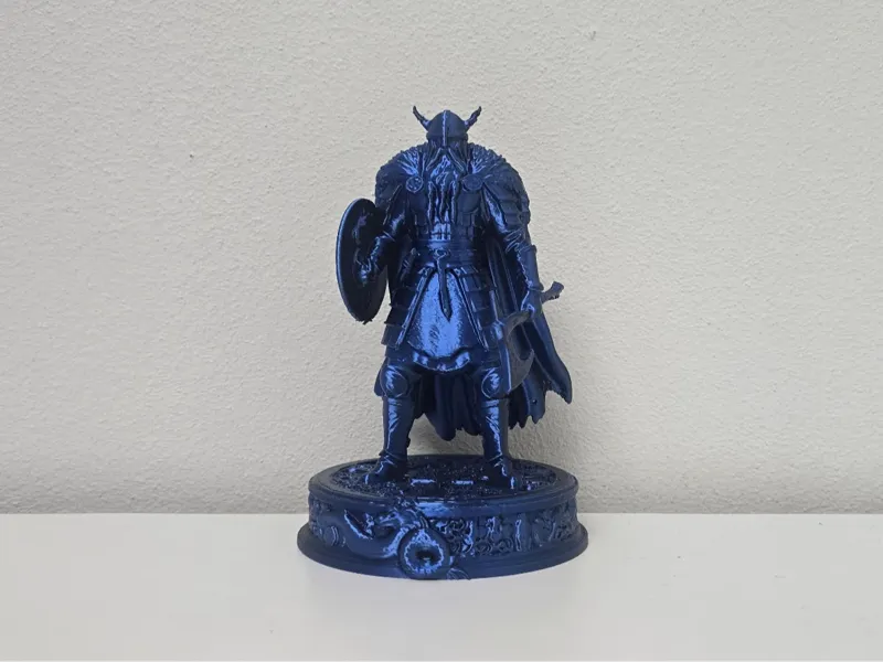 Viking Jarl with Shield and Axe Statue