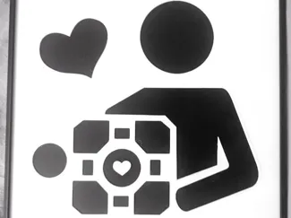 Portal Companion Cube Sign