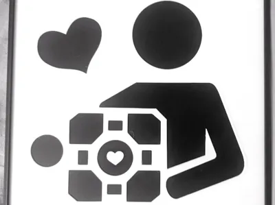 Portal Companion Cube Sign