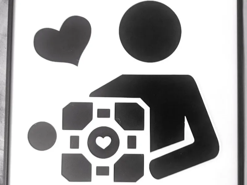 Portal Companion Cube Sign