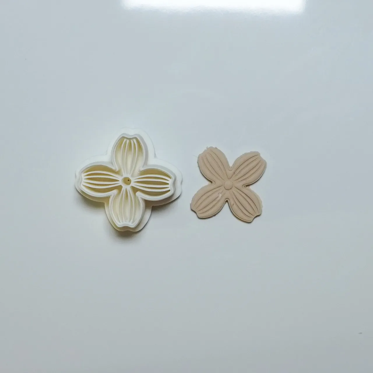 Flower Four Petals Polymer Clay Cutter Earrings view 2