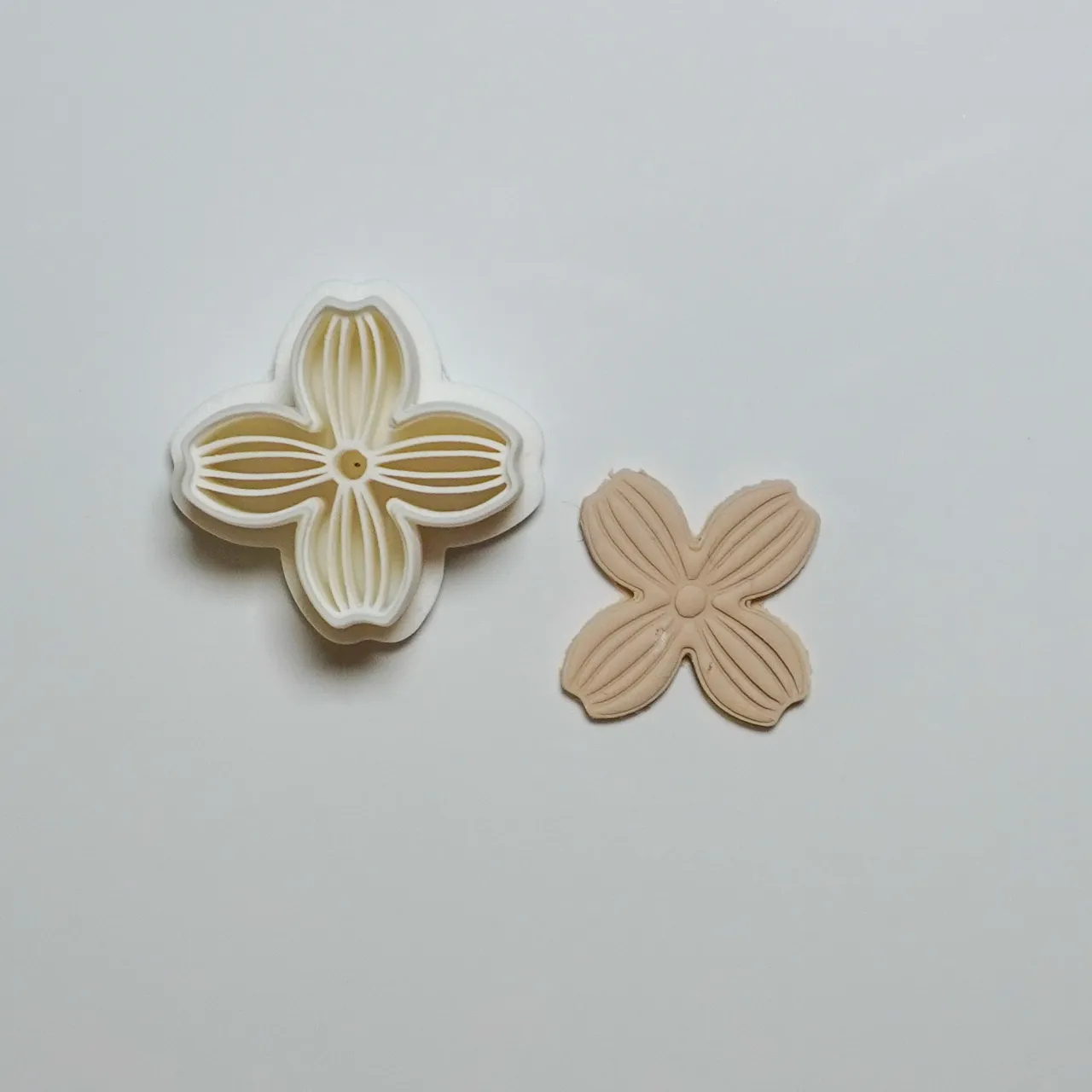 Flower Four Petals Polymer Clay Cutter Earrings view 3