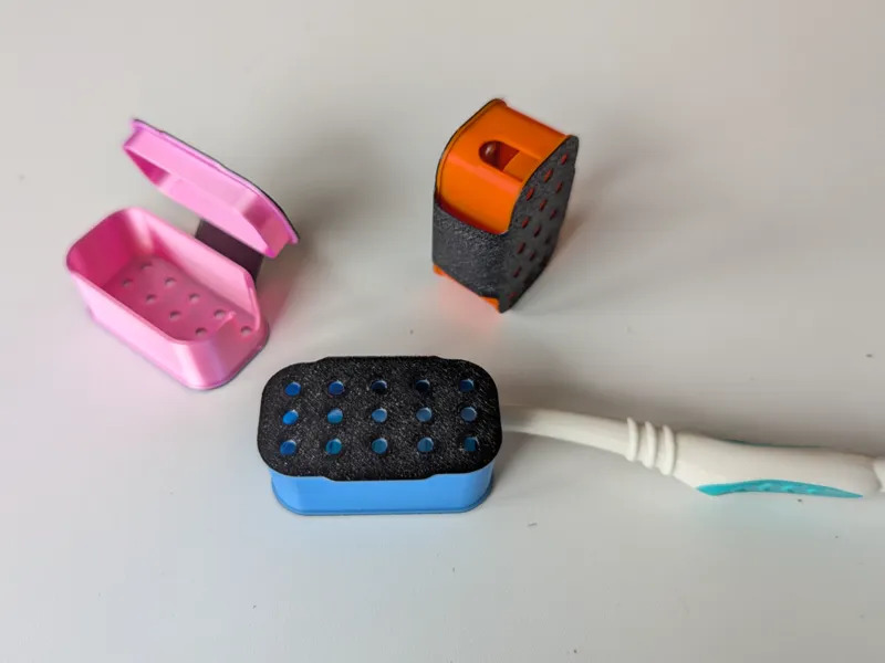 Light travel toothbrush case