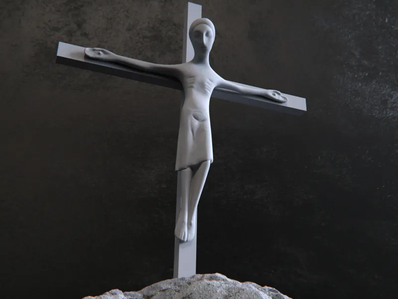 Minimalist sculpture - Jesus on the cross