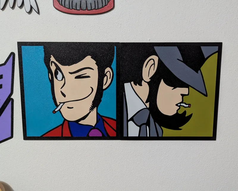 Lupin III (Rupan ) & Co. wall art in color NO AMS