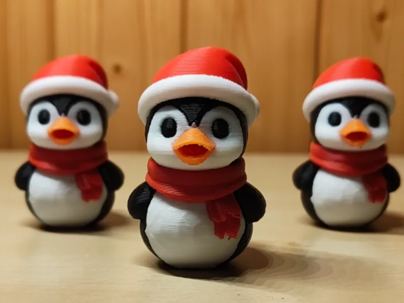 Christmas Penguin - Rubber Duck Style