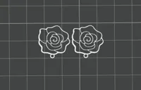 rose=ootline-earring
