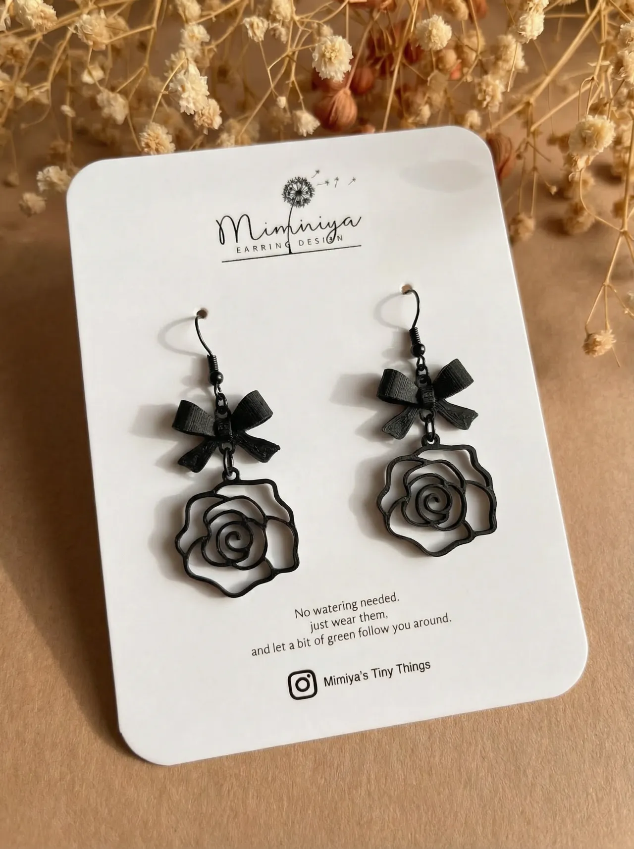 butterfly rose earrings & necklace view 2