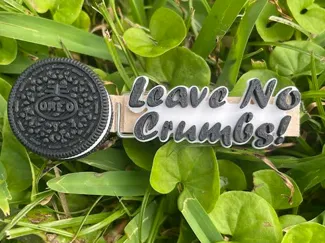 "Leave No Crumbs"  Spirit Clothespin Text