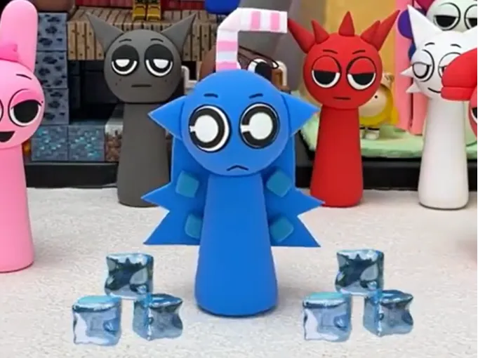 Sprunki Plush 节奏盒子 冰水妹妹 无需AMS
