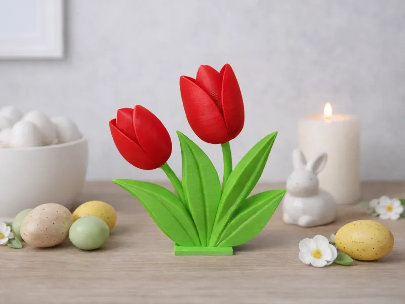 Easter tulip decoration - no AMS, no glue required