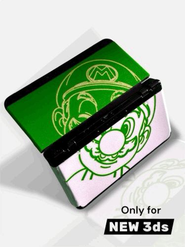 NEW 3DS Cover Plate (top & bottom) - Mario & Luigi