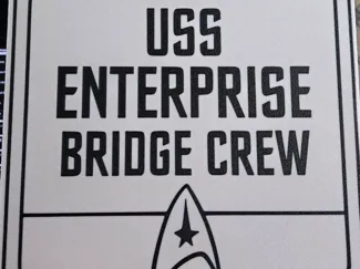 USS Enterprise Bridge Crew Sign