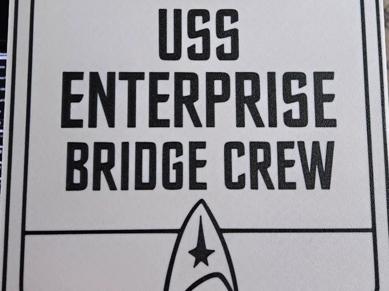 USS Enterprise Bridge Crew Sign