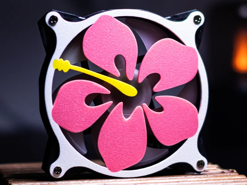 Hibiscus Flower Fan Cover 80mm 92mm 120mm 140mm