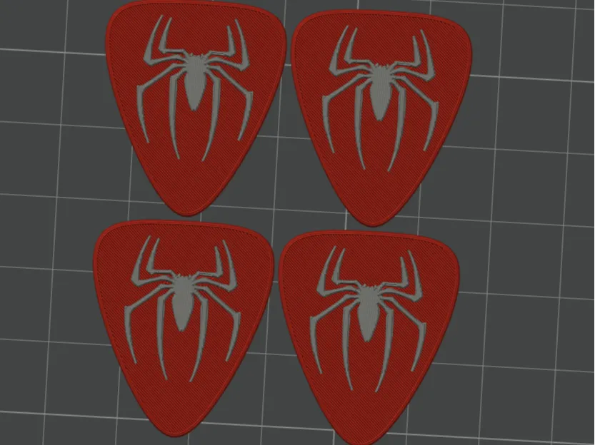 Spider Pick Spider-man Guitar Pick 1mm - Free 3D Print Model - MakerWorld