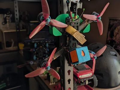 FPV Drone Wall Mount w/ Keyhole plugs