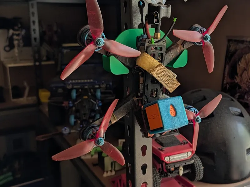 FPV Drone Wall Mount w/ Keyhole plugs