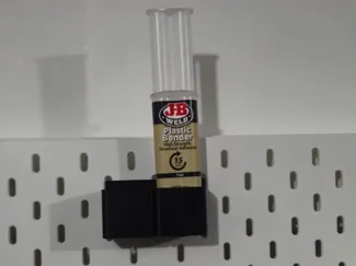 Dual Ikea Skadis J-B Weld Syringe holder