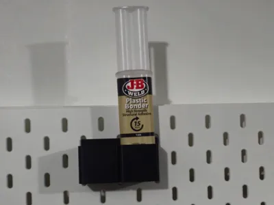 Dual Ikea Skadis J-B Weld Syringe holder