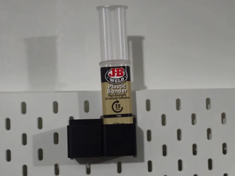 Dual Ikea Skadis J-B Weld Syringe holder