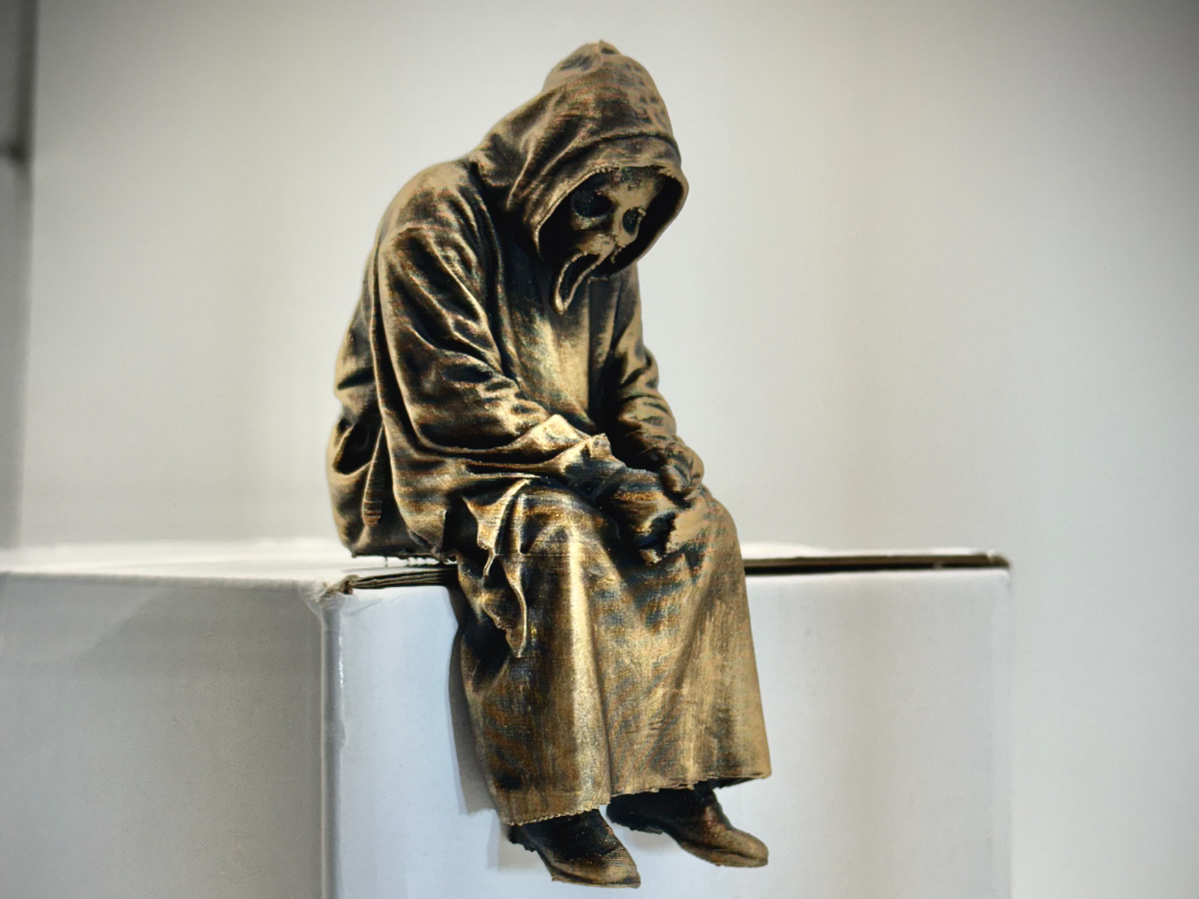 Sad Ghostface (Scream) Figurine on a ledge!