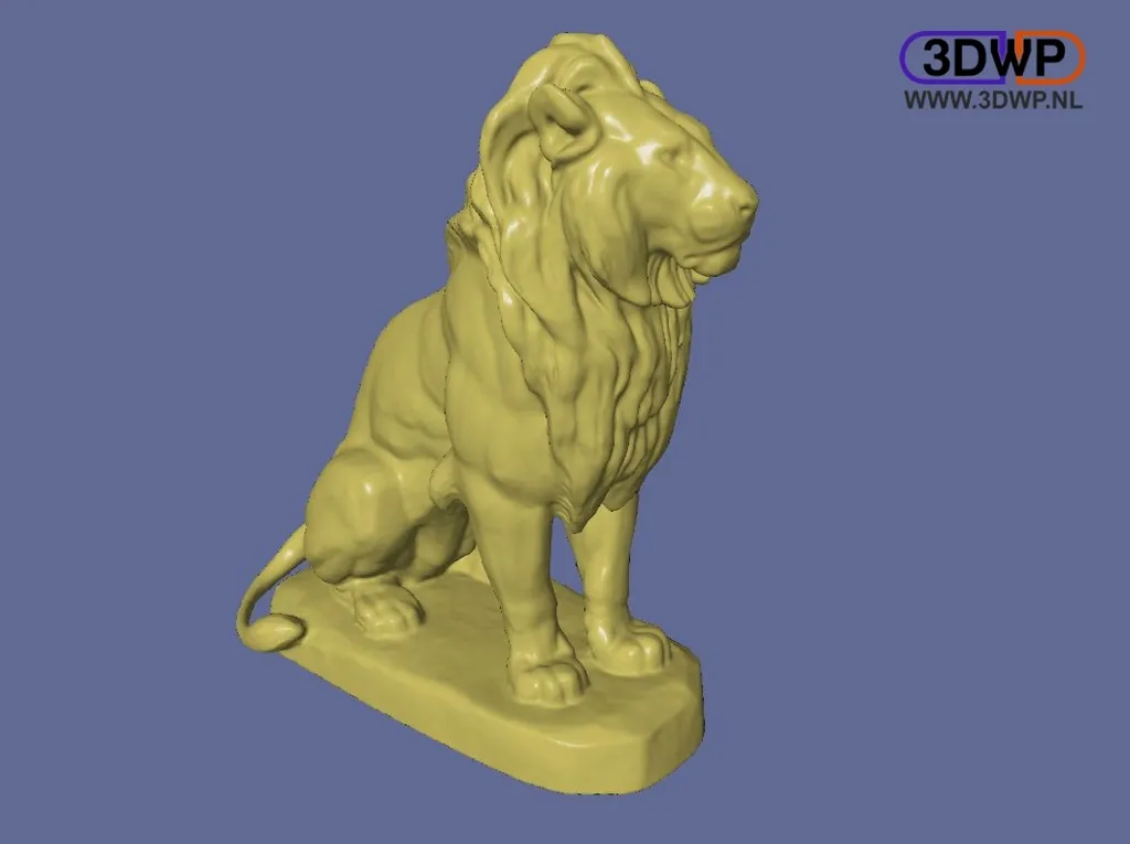 Sculpture de lion assis