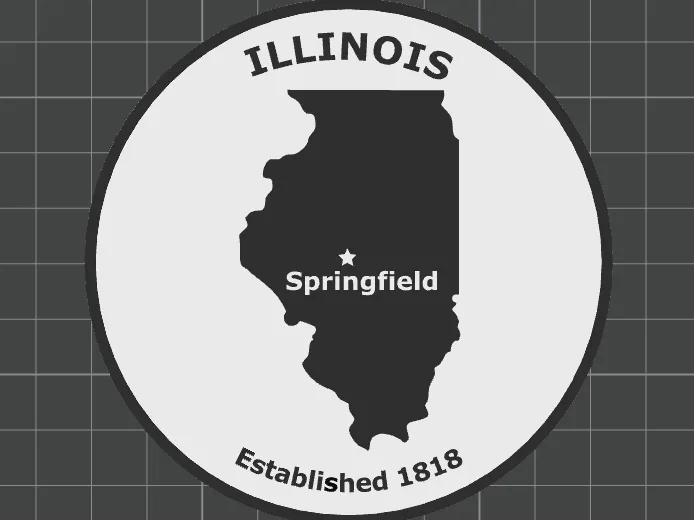 State of Illinois Info Coaster