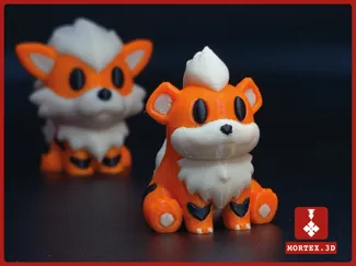 #058 GROWLITHE Pokemon Mini Figure