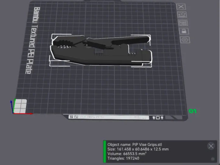 Print In Place Vice Grip