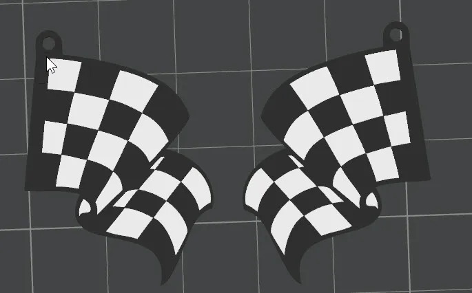 Checkered Flag Earrings view 3