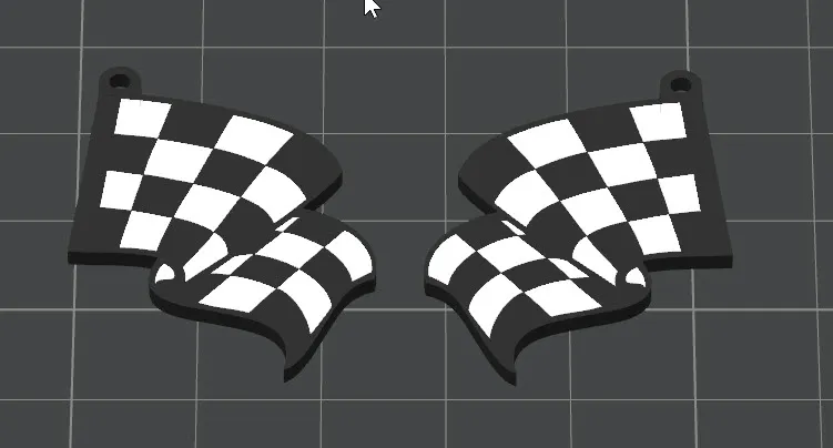 Checkered Flag Earrings view 2