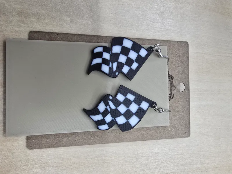 Checkered Flag Earrings