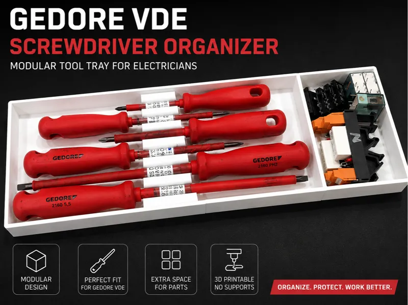 Gedore VDE screwdriver organizer