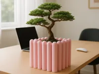 Jardinière moderne - pot carré arrondi minimaliste — photo 2