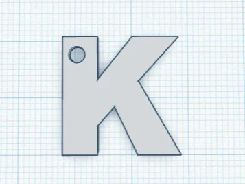 keychain with the letter K