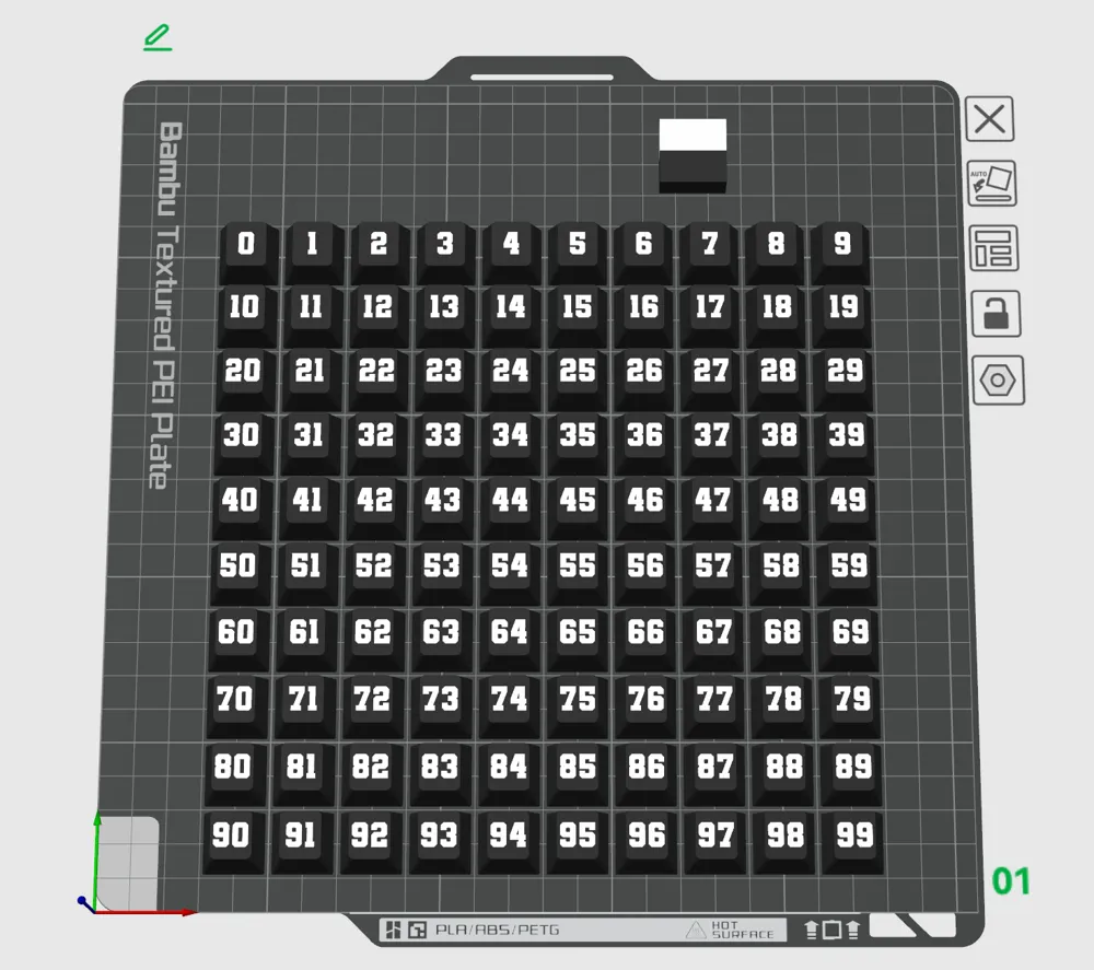 0-99 Numbered Keycaps - Sport/Uniform/Jersey - Free 3D Print Model ...