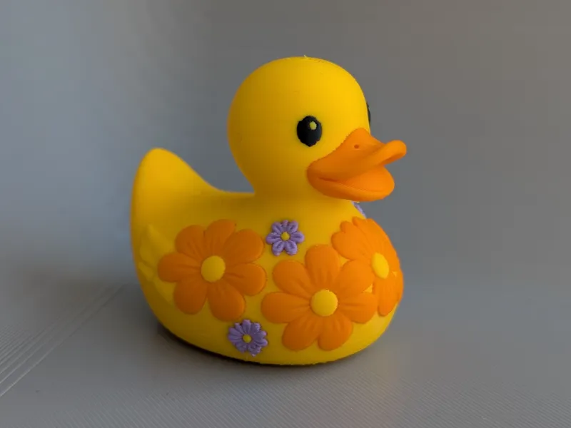Flower Duck – Floral Rubber Ducky Figurine