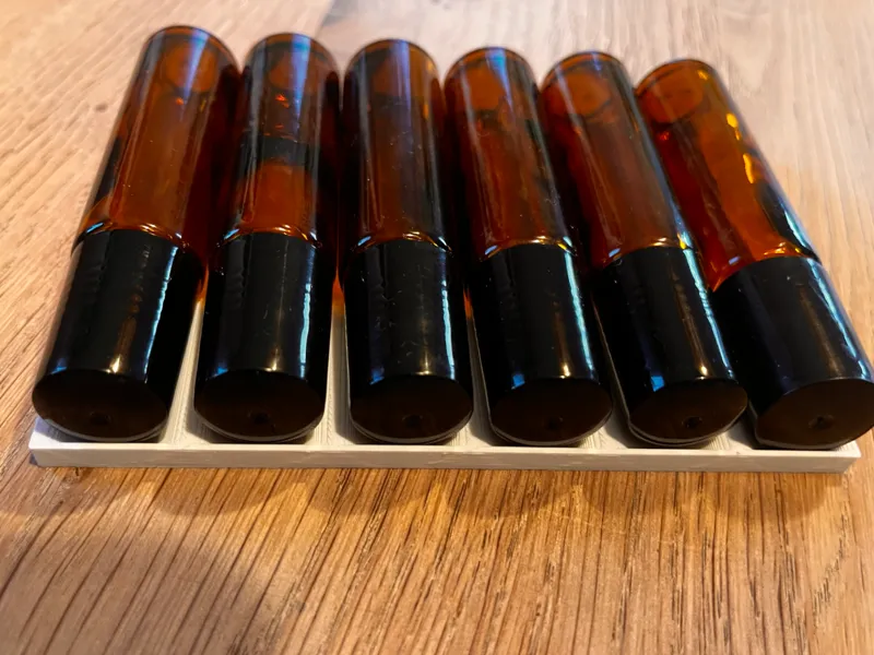 Minimalistic essential oil organizer, lying