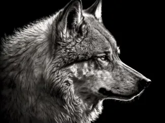 Realist wolf hueforge 220x147mm