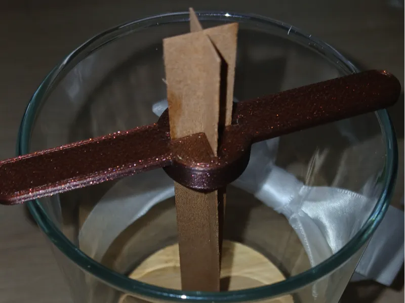 Candlemaking Woodwick cross holder|Holzdochthalter