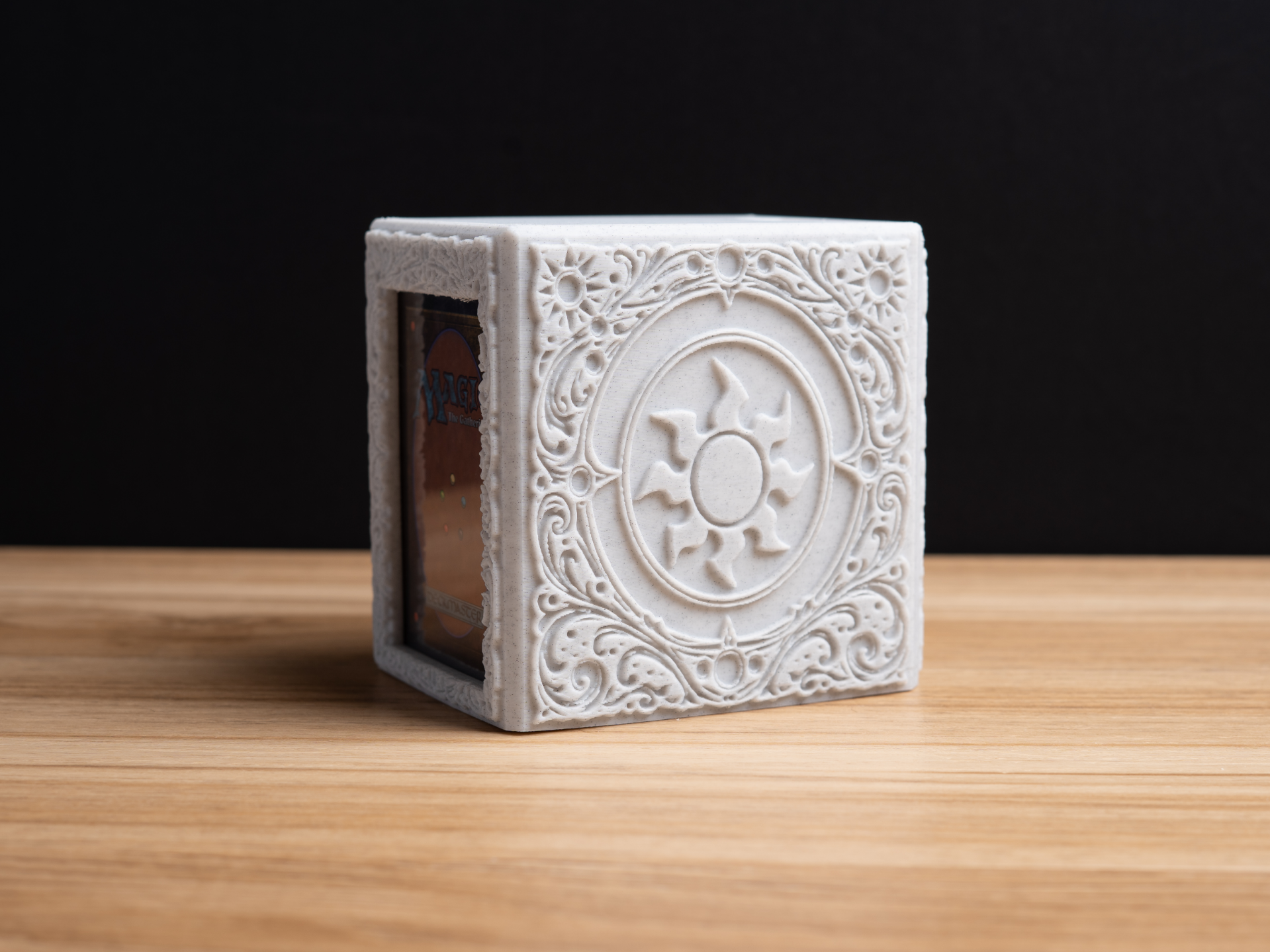 Embossed MTG Plains White Mana Deck Box