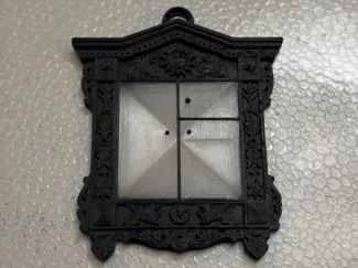 Slavic Wooden Window Pendant