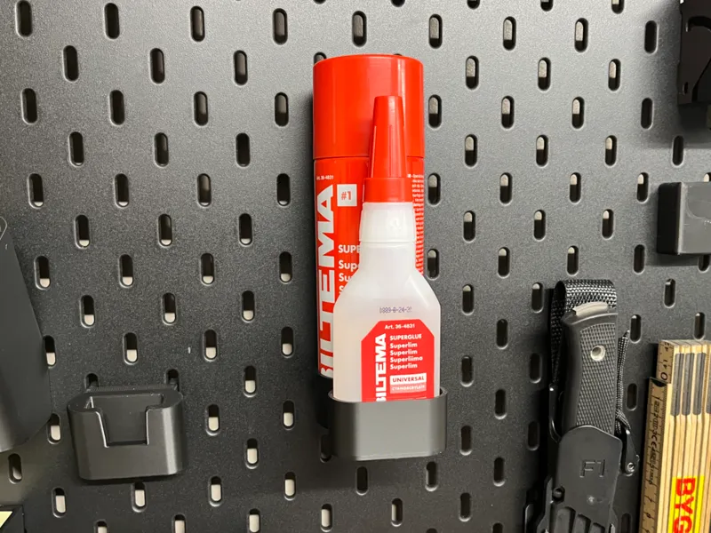 Glue holder Biltema for IKEA Skadis