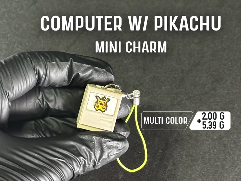 Mini Charm Computer With Pikachu Pokemon