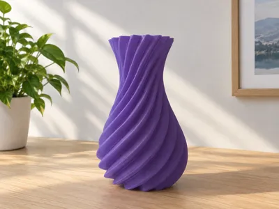 3Dプリント 花瓶 スパイラルデザイン グラデーションカラー 私の花瓶を作る - MakerWorld