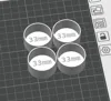 0.28mm layer, 2 walls, 15% infill --- 4 x 33mm