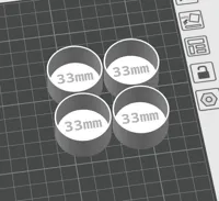 0.28mm layer, 2 walls, 15% infill --- 4 x 33mm