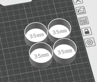 0.28mm layer, 2 walls, 15% infill --- 4 x 35mm