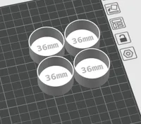 0.28mm layer, 2 walls, 15% infill --- 4 x 36mm